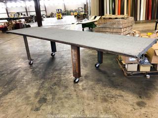 Large Heavy Frame Rolling Work Table
